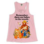 Smokey Bear Vintage "Babes In The Woods" Women's Draped Racerback Tank