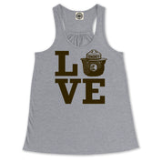 Smokey Bear Love Women's Draped Racerback Tank