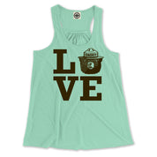 Smokey Bear Love Women's Draped Racerback Tank