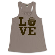 Smokey Bear Love Women's Draped Racerback Tank