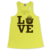 Smokey Bear Love Women's Draped Racerback Tank