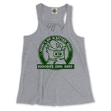 Woodsy Owl "Don't Be A Litterbug" Women's Draped Racerback Tank