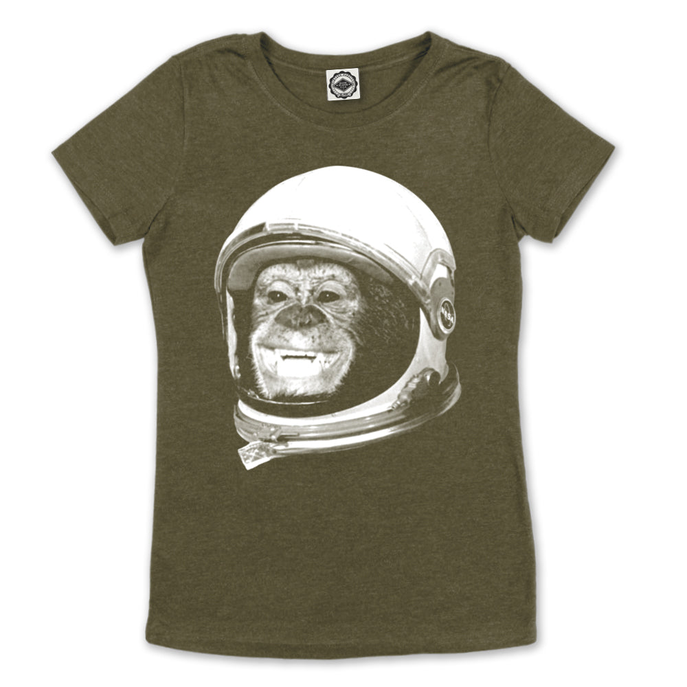 NASA Ham The Astrochimp Helmet Women's Tee