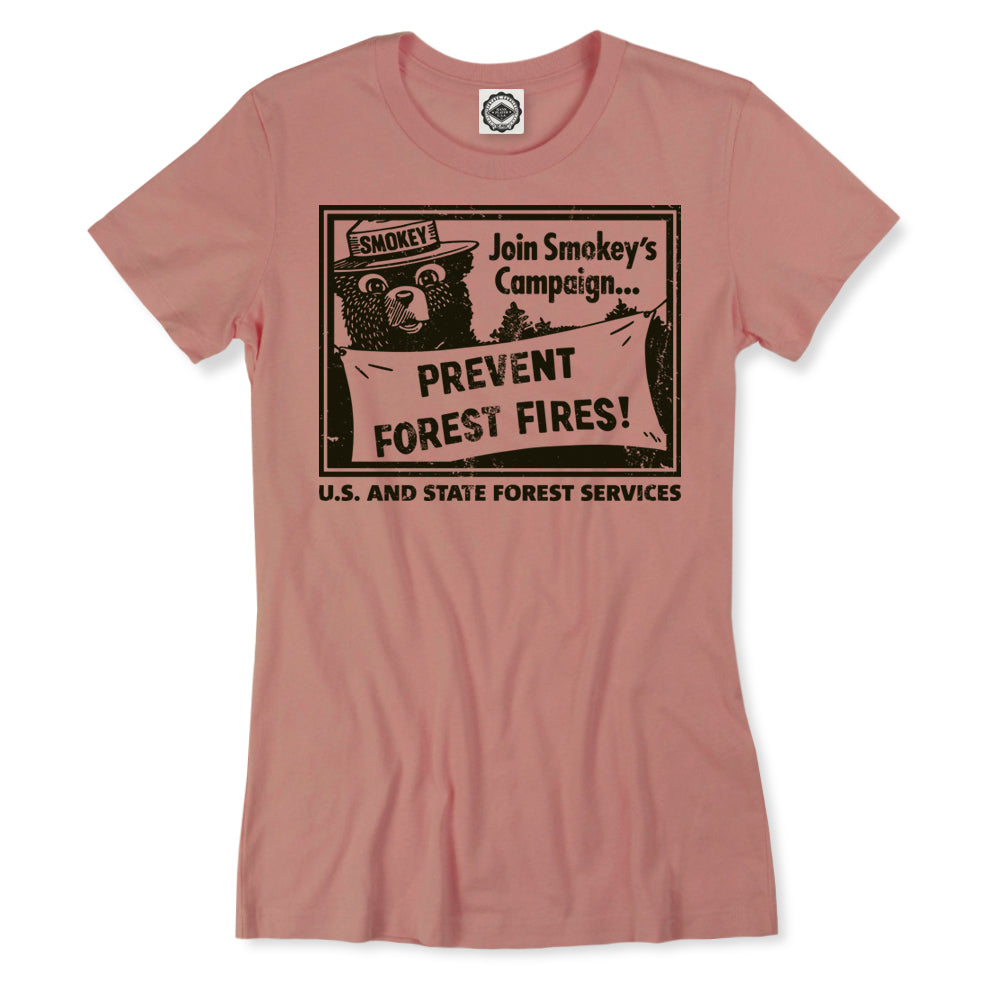 Smokey Bear "Join Smokey's Campaign" Women's Tee