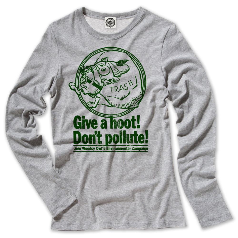Woodsy Owl "Join Woodsy's Campaign" Women's Long Sleeve Tee
