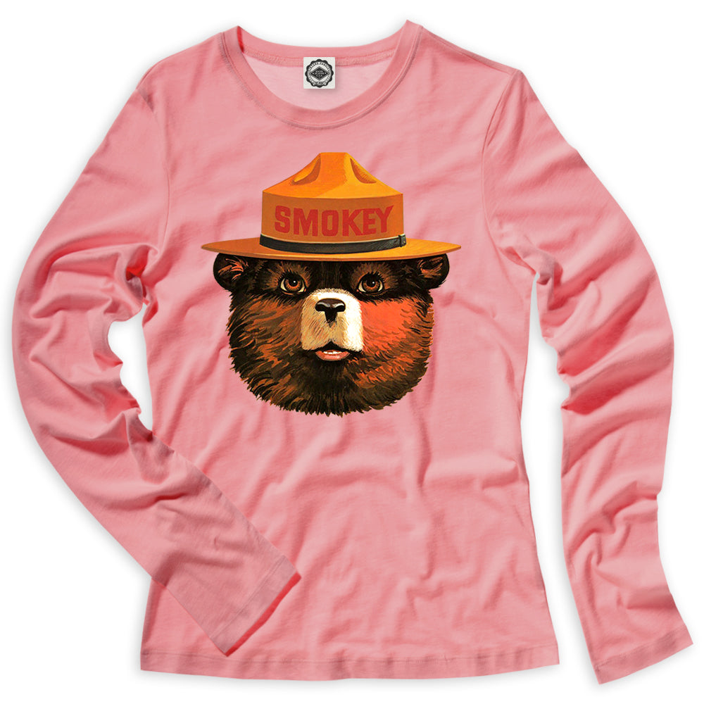 Multicolor Smokey Bear Women's Long Sleeve Tee