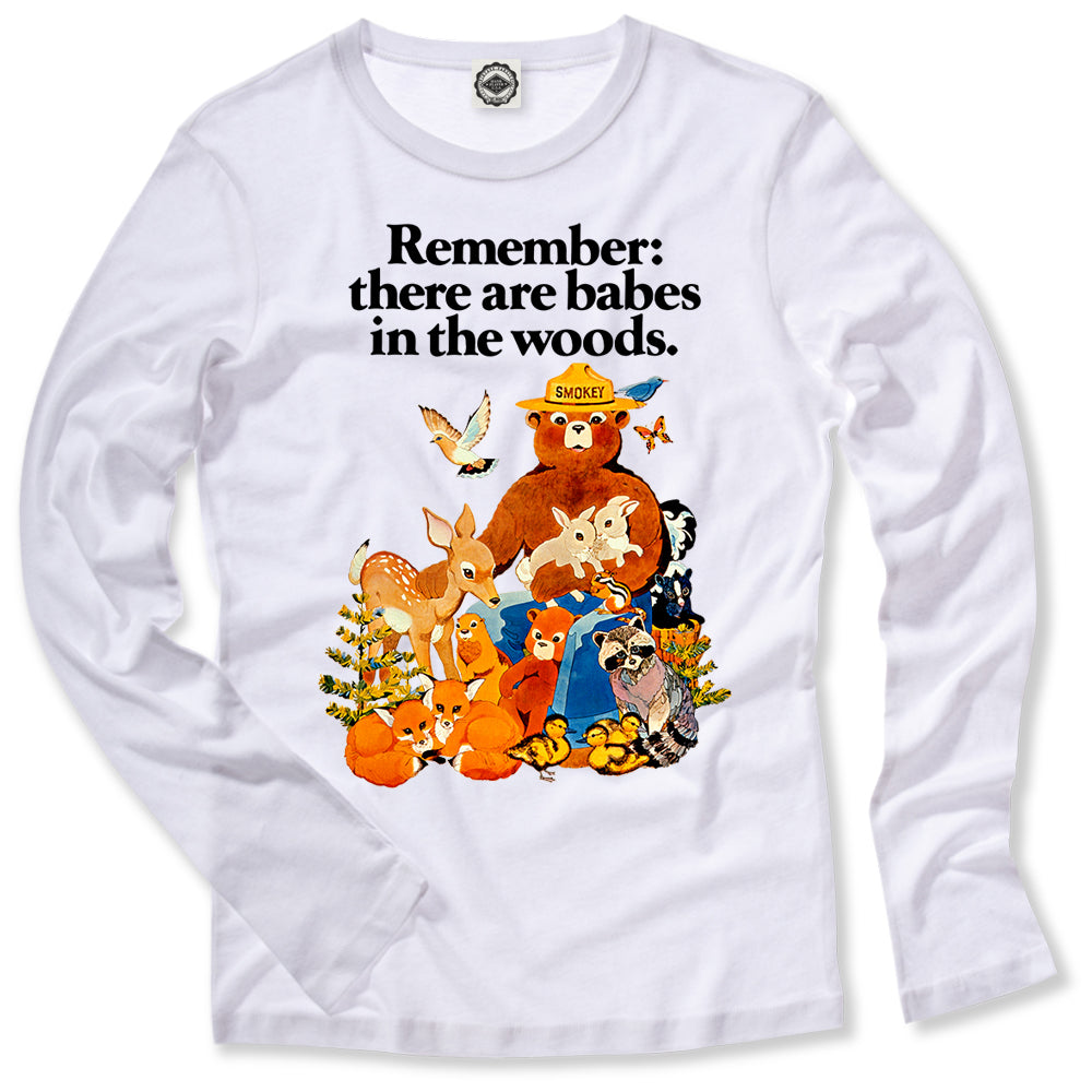 Smokey Bear Vintage "Babes In The Woods" Poster Women's Long Sleeve Tee