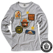 Smokey Bear Patches Women's Long Sleeve Tee