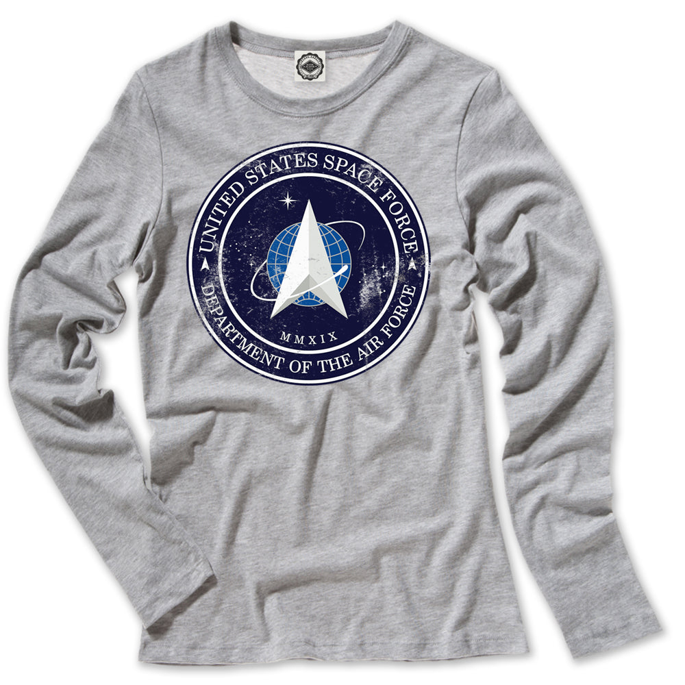 Official US Space Force Logo Women's Long Sleeve Tee