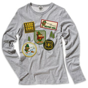 Woodsy Owl Patches Women's Long Sleeve Tee