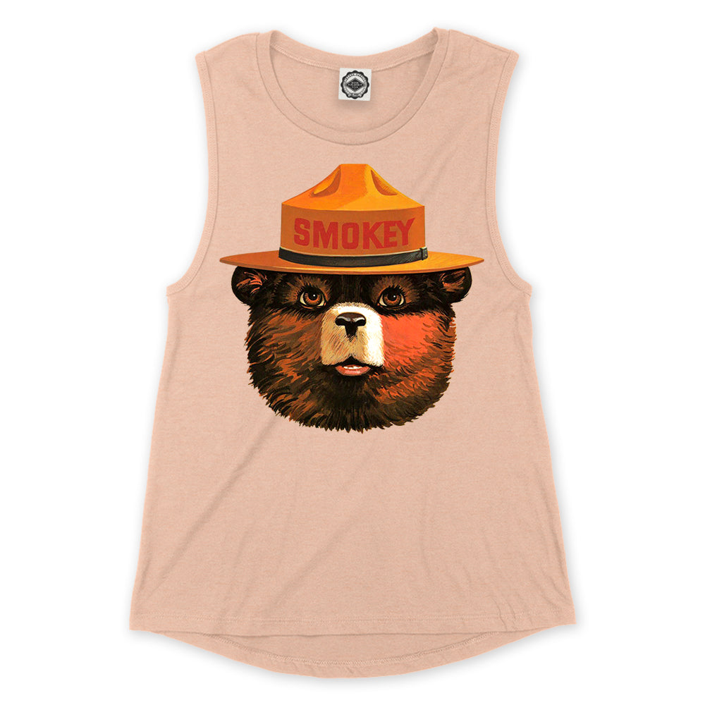 Multicolor Smokey Bear Women's Muscle Tee