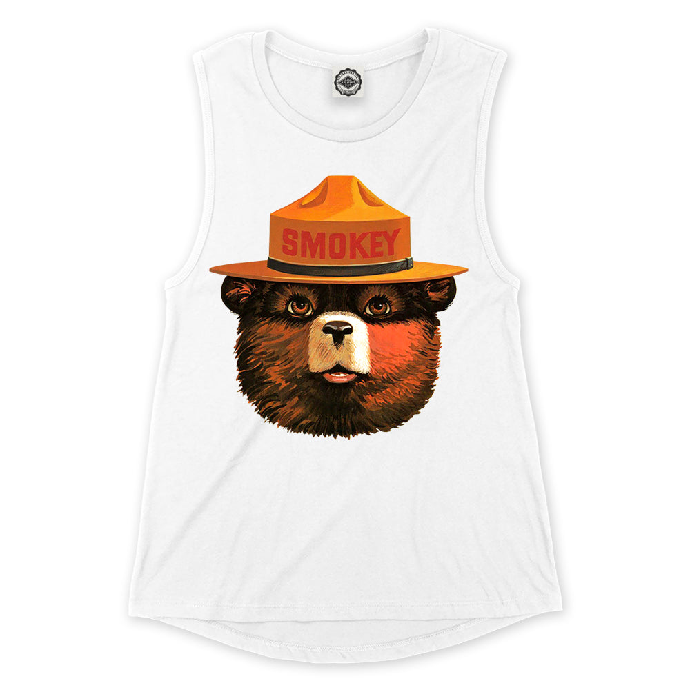 Multicolor Smokey Bear Women's Muscle Tee