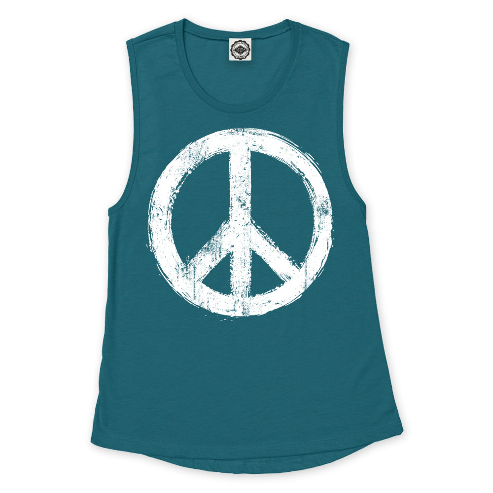 Peace Sign Women's Muscle Tee