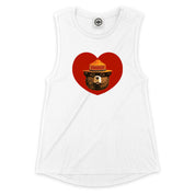 Smokey Bear Valentine Women's Muscle Tee