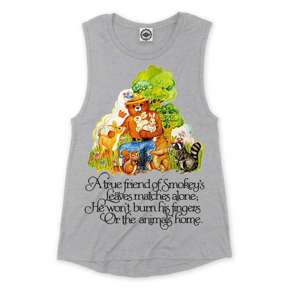 Smokey Bear "A True Friend Of Smokey" Women's Muscle Tee