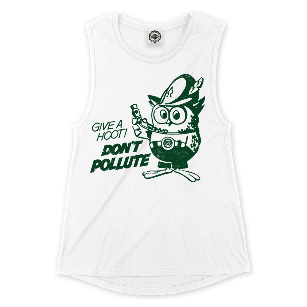 Official Woodsy Owl Women's Muscle Tee