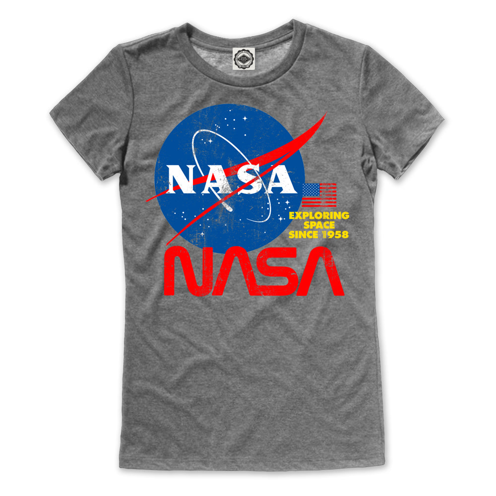 NASA Exploring Space Logo Women's Tee