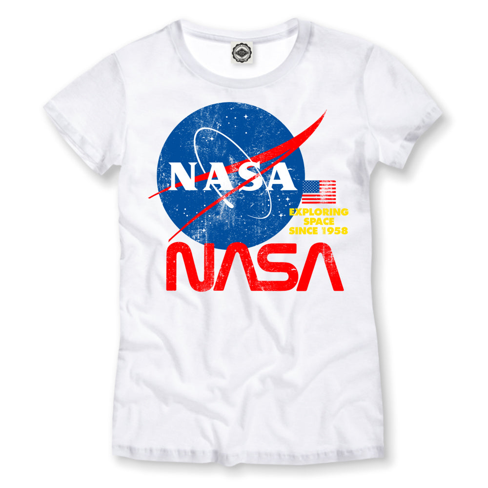 NASA Exploring Space Logo Women's Tee