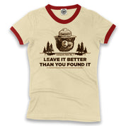 Smokey Bear's Campsite Rule Women's Ringer Tee