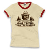 Smokey Bear's Campsite Rule Women's Ringer Tee