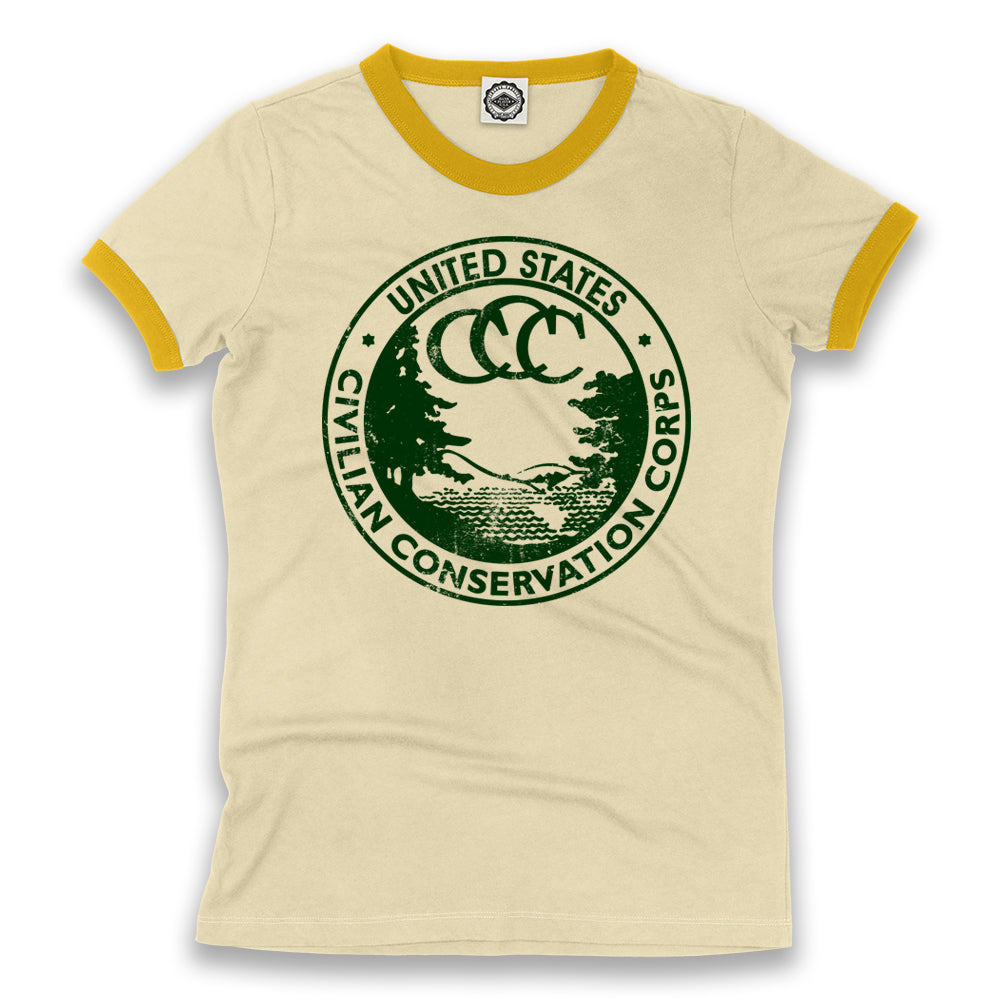 CCC (Civilian Conservation Corps) Women's Ringer Tee