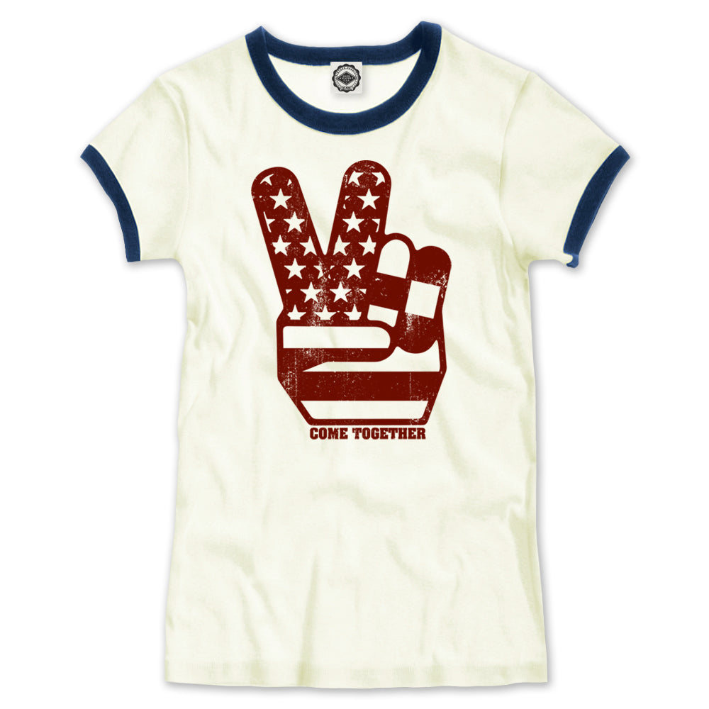 Come Together 4 Peace Women's Ringer Tee