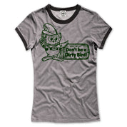 Woodsy Owl "Don't Be A Dirty Bird" Women's Ringer Tee