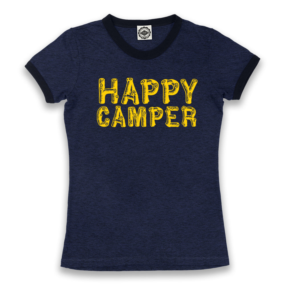 Happy Camper Women's Ringer Tee