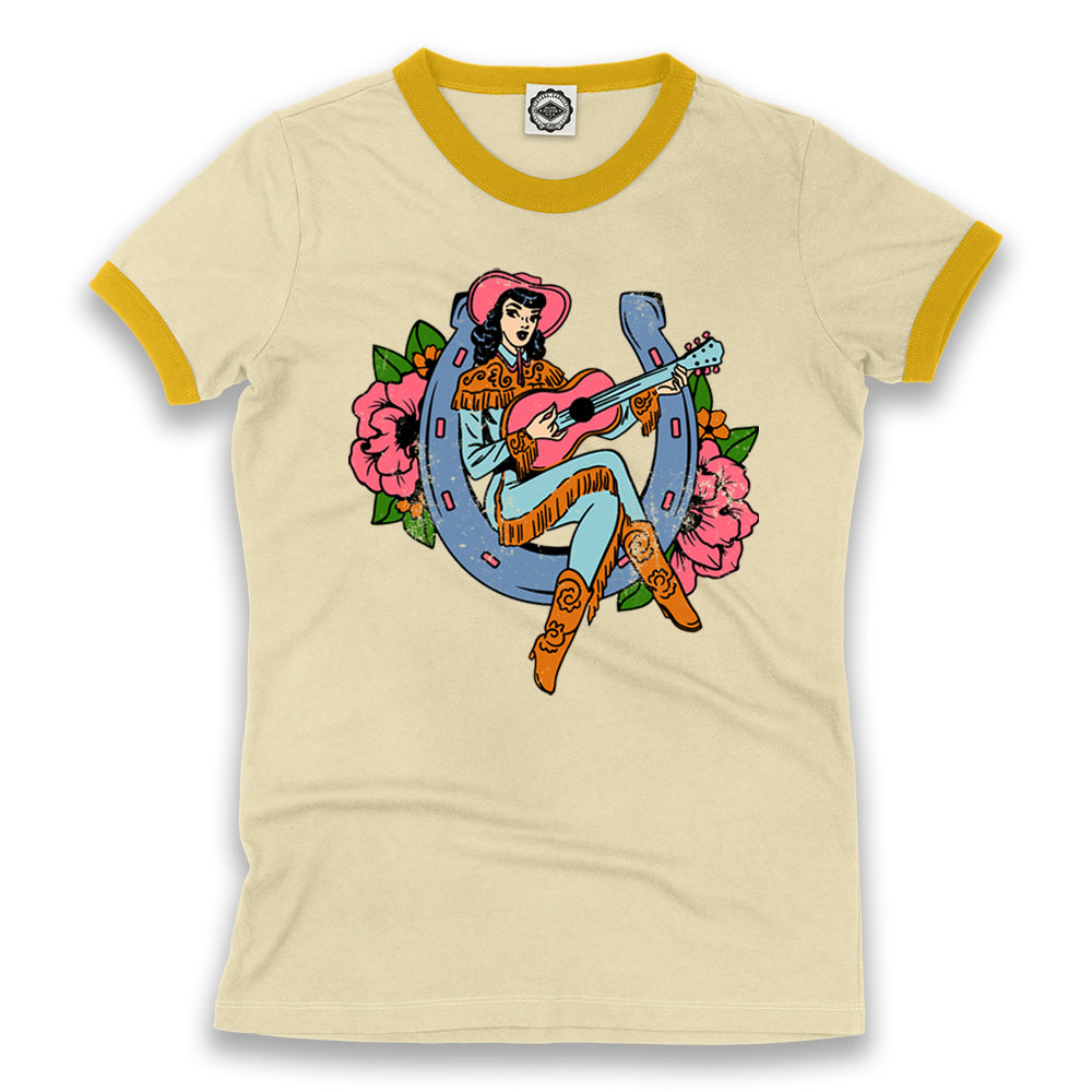 Honky Tonk Angel Women's Ringer Tee