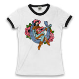 Honky Tonk Angel Women's Ringer Tee