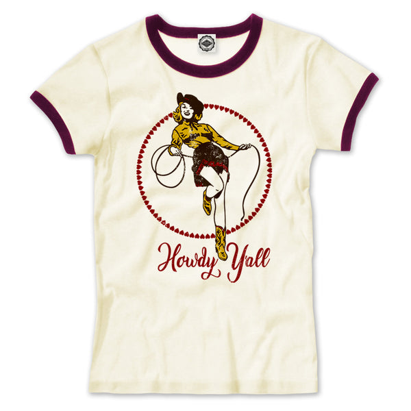Howdy Y'All Women's Ringer Tee – Hank Player
