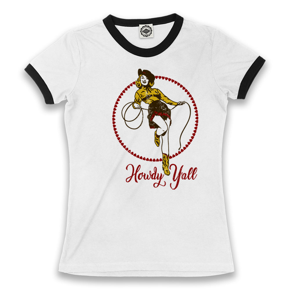 Howdy Y'All Women's Ringer Tee