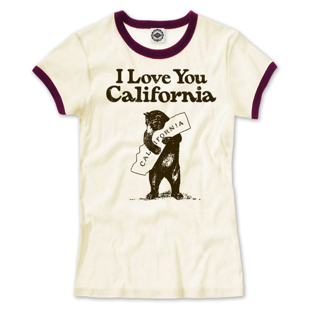 I Love You California Women's Ringer Tee