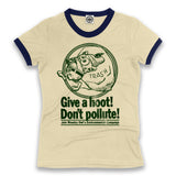 Woodsy Owl "Join Woodsy's Campaign" Women's Ringer Tee