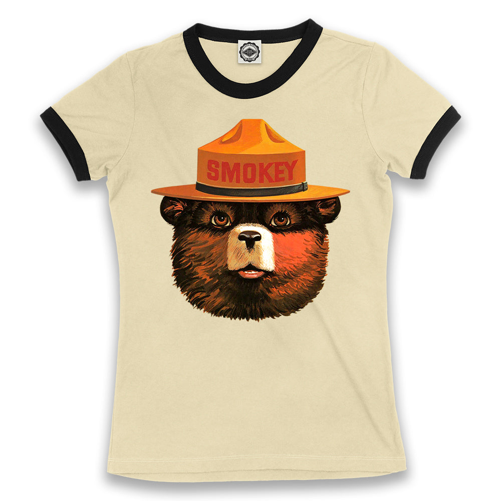 Multicolor Smokey Bear Women's Ringer Tee