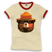 Multicolor Smokey Bear Women's Ringer Tee