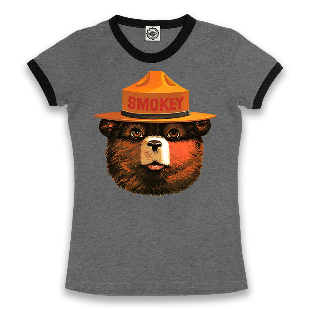 Multicolor Smokey Bear Women's Ringer Tee
