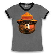 Multicolor Smokey Bear Women's Ringer Tee