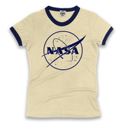 NASA 1 Color Logo Women's Ringer Tee