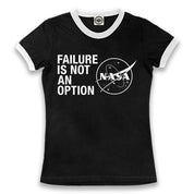 NASA Failure Is Not An Option Women's Ringer Tee