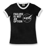 NASA Failure Is Not An Option Women's Ringer Tee