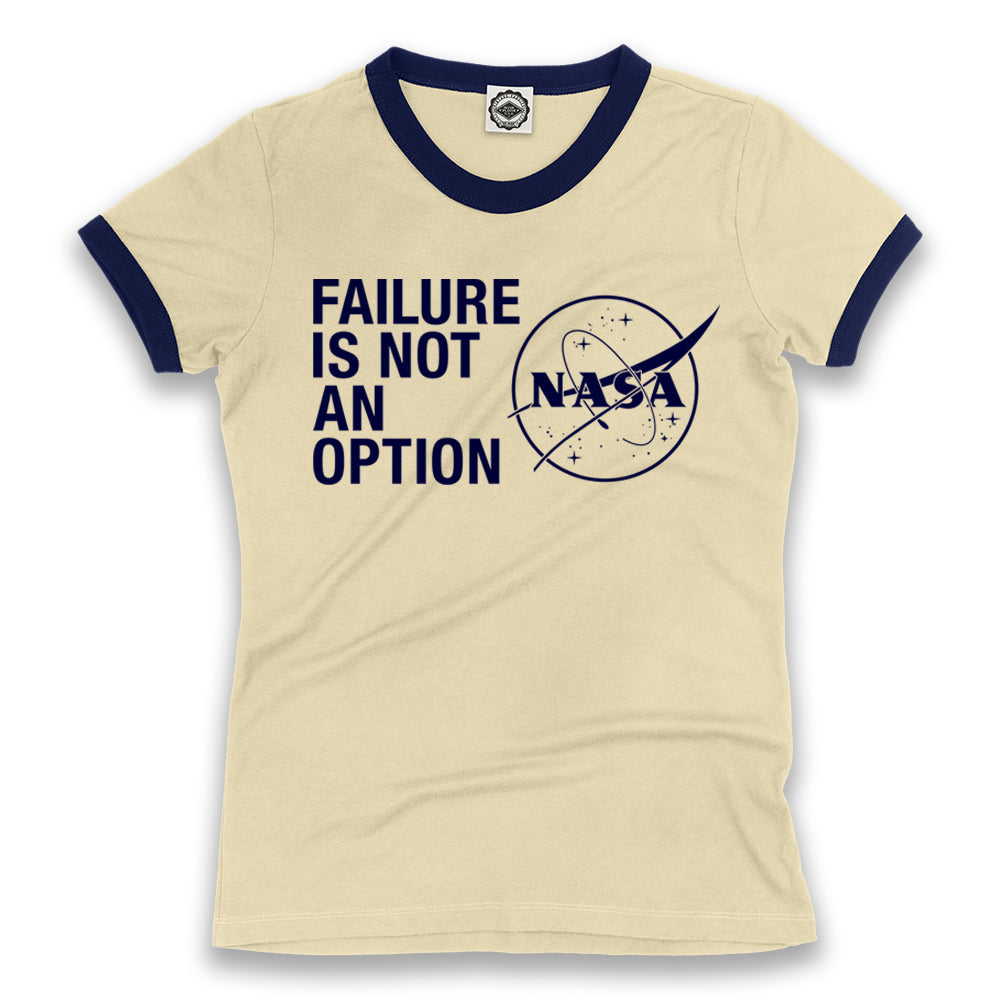 NASA Failure Is Not An Option Women's Ringer Tee