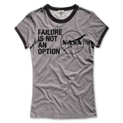 NASA Failure Is Not An Option Women's Ringer Tee