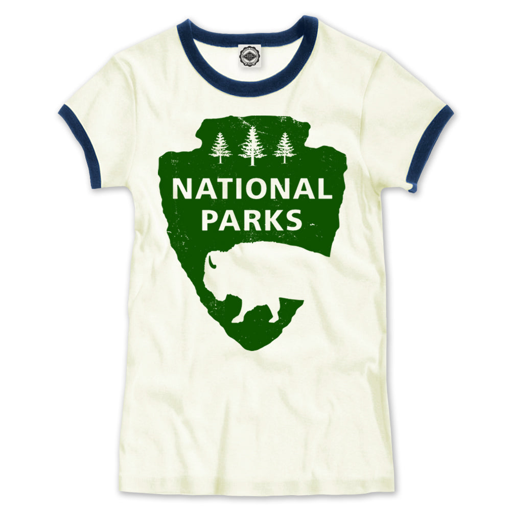 National Parks Logo Women's Ringer Tee