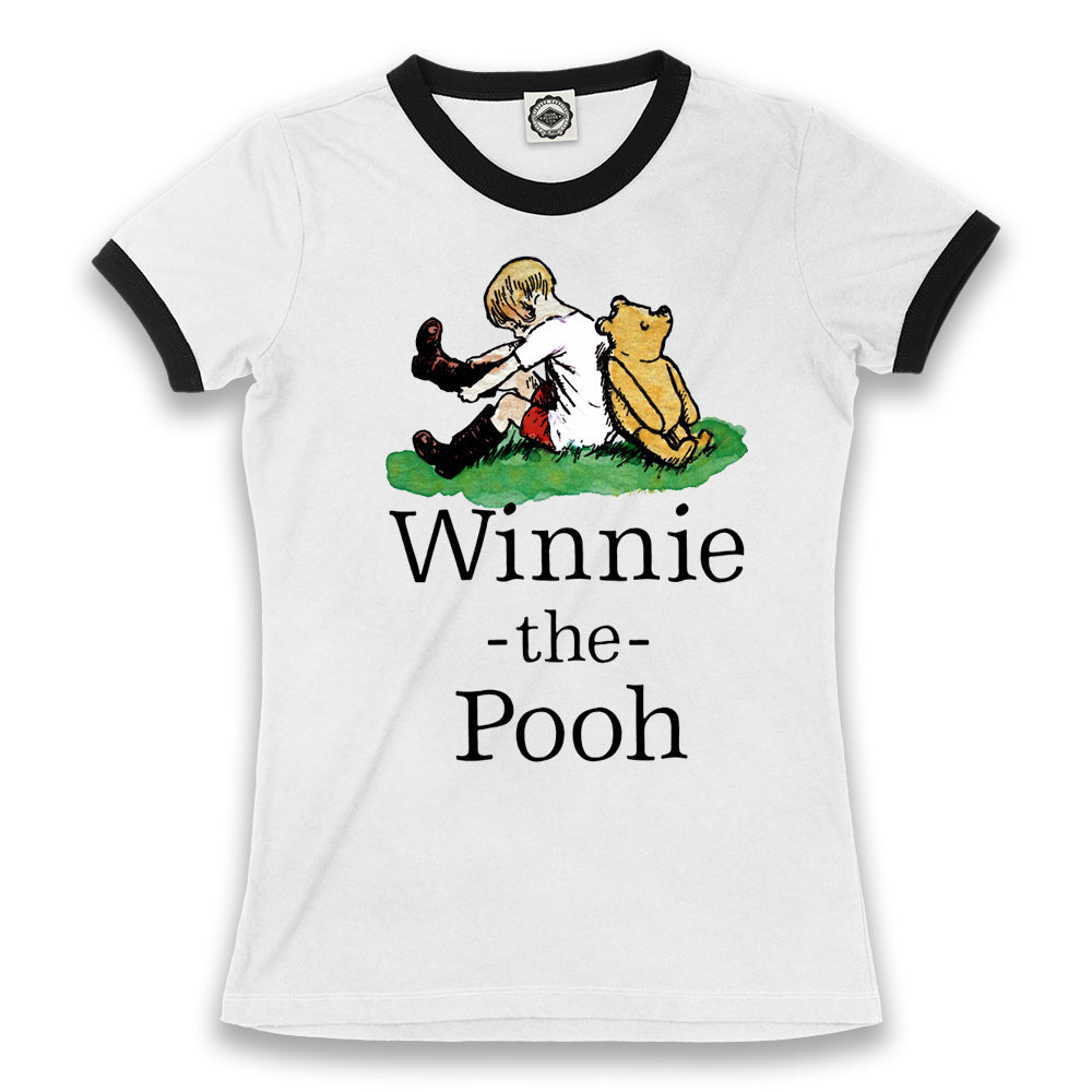 Winnie-The-Pooh & Christopher Robin Women's Ringer Tee
