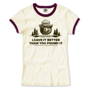 Smokey Bear's Campsite Rule Women's Ringer Tee