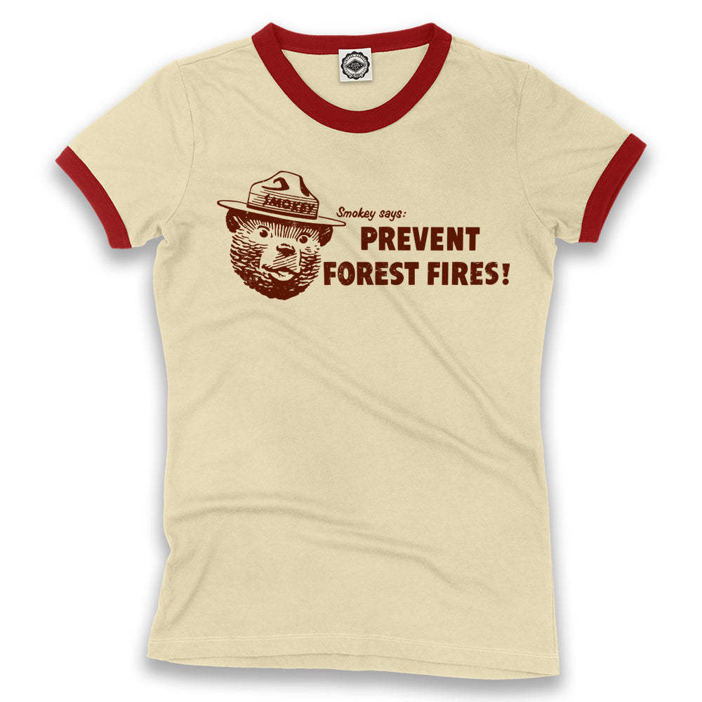 Smokey Bear "Smokey Says" Women's Ringer Tee