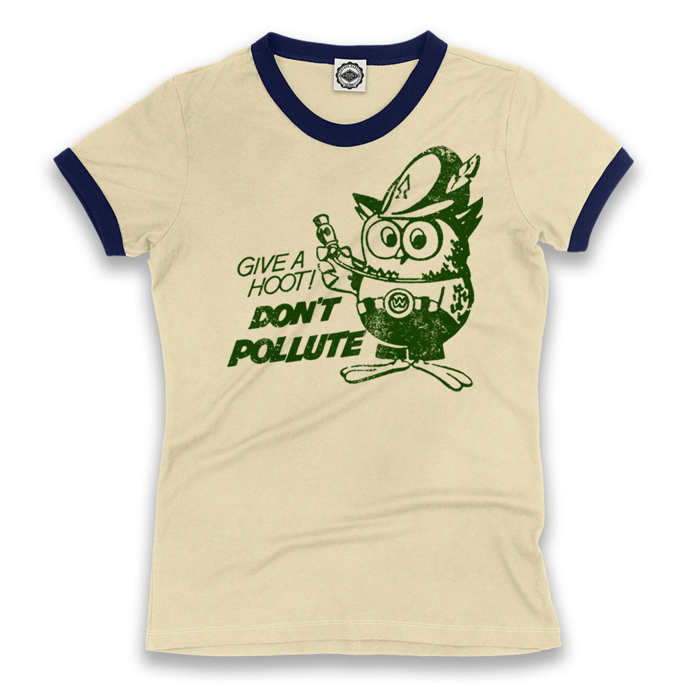 Official Woodsy Owl Women's Ringer Tee