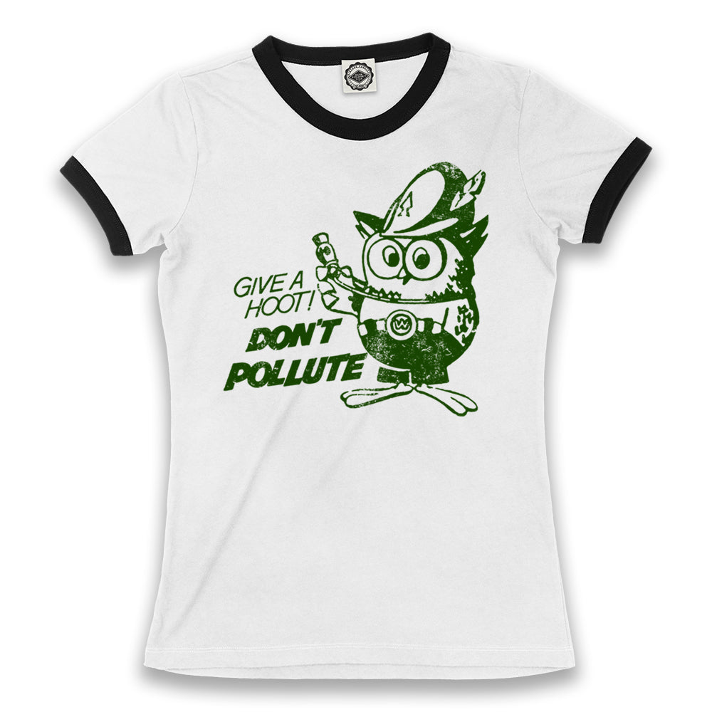 Official Woodsy Owl Women's Ringer Tee