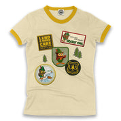 Woodsy Owl Patches Women's Ringer Tee